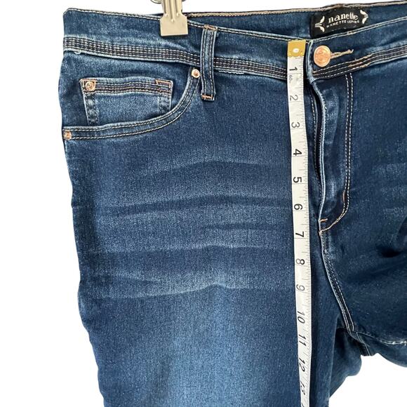 Nanette Lepore Belle Ankle Jeans 16 Blue Slim Skinny High Rise Stretch Comfort - Picture 7 of 12